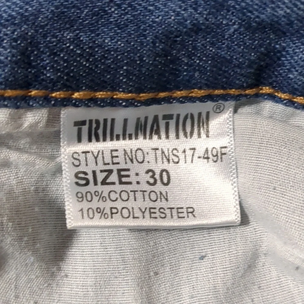 Trillnation denim distressed shorts mens size  30
